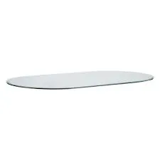 28" X 54" Racetrack Oval Glass Top