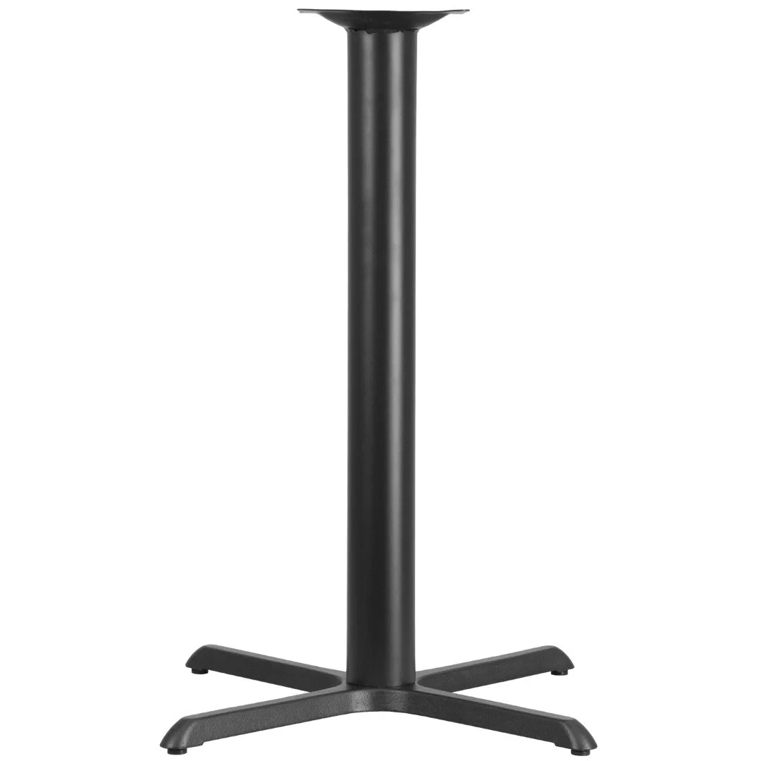 33'' x 33'' Restaurant Table X-Base - Commercial Grade, Cast Iron Construction