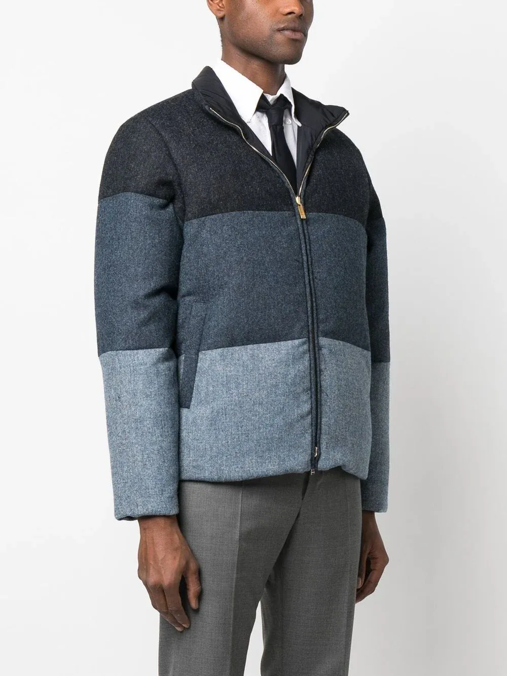 4 Bar Reversible Funnel Neck Blouson