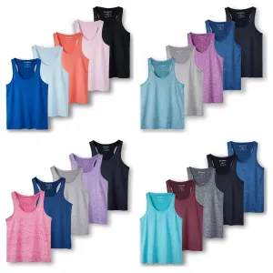 5 Pack Women's Racerback Dry Fit Tank Top