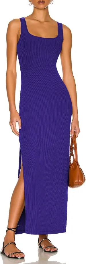 ALENDA DANMOS Women's Elegant Backless Maxi Dress Sexy High Sides Slit Tank Dress Twist Back Casual Sundress 72122