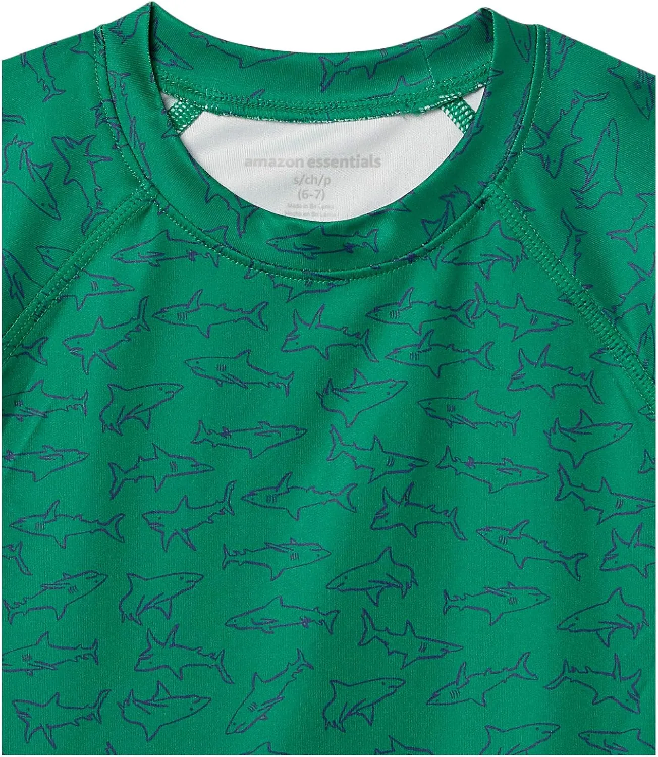 Amazon Essentials Boys and Toddlers' UPF 50  Short-Sleeve Swim Shirt