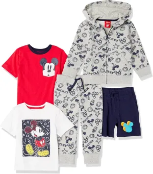 Amazon Essentials Disney | Marvel | Star Wars Boys and Toddlers' Outfit Sets (Previously Spotted Zebra), Pack of 5