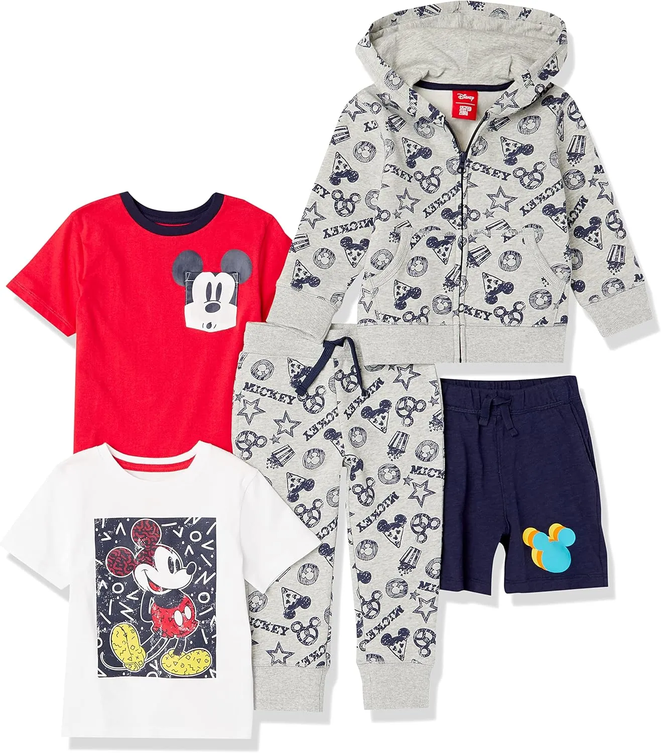Amazon Essentials Disney | Marvel | Star Wars Boys and Toddlers' Outfit Sets (Previously Spotted Zebra), Pack of 5