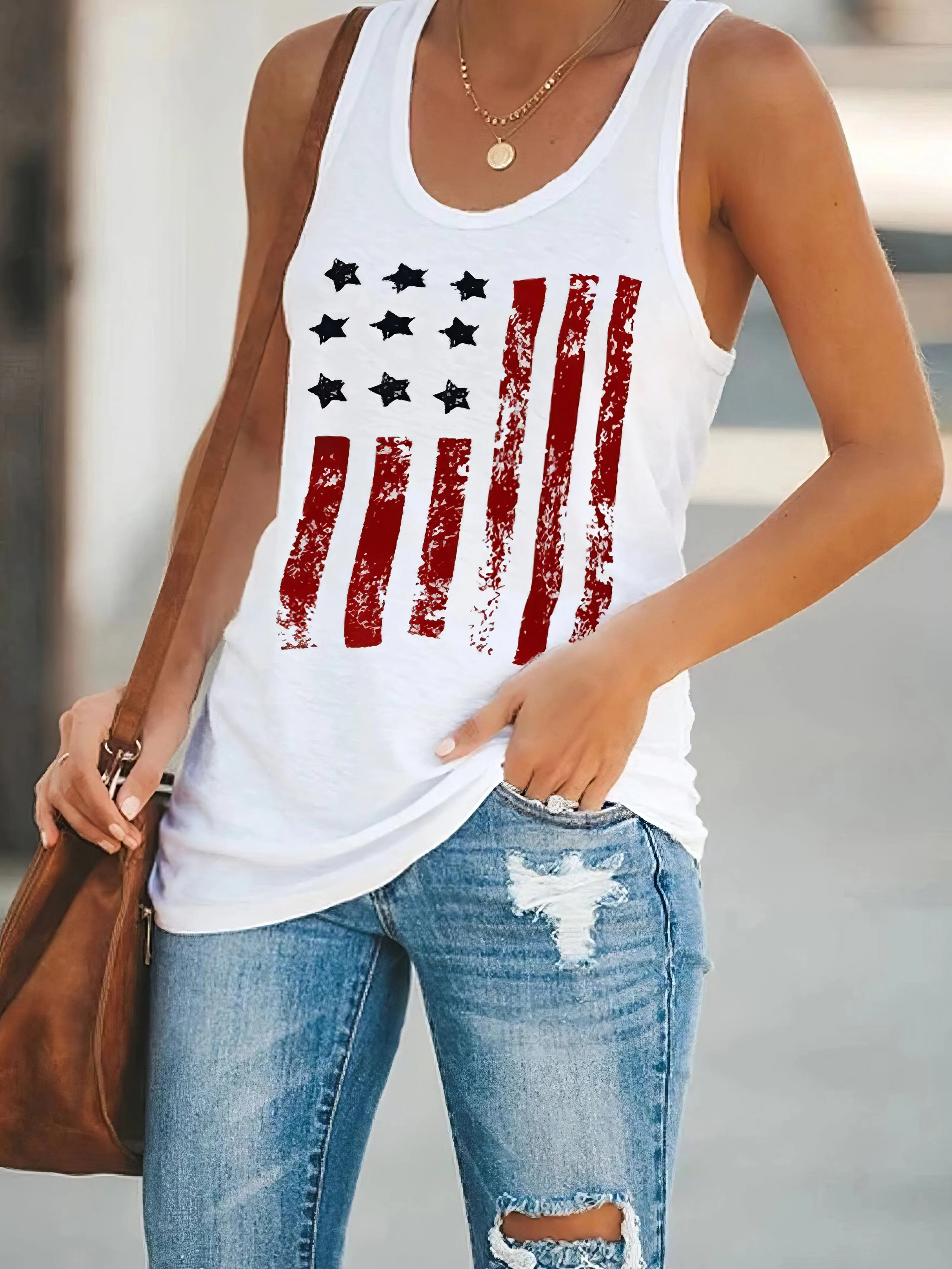 American Flag Casual Tank
