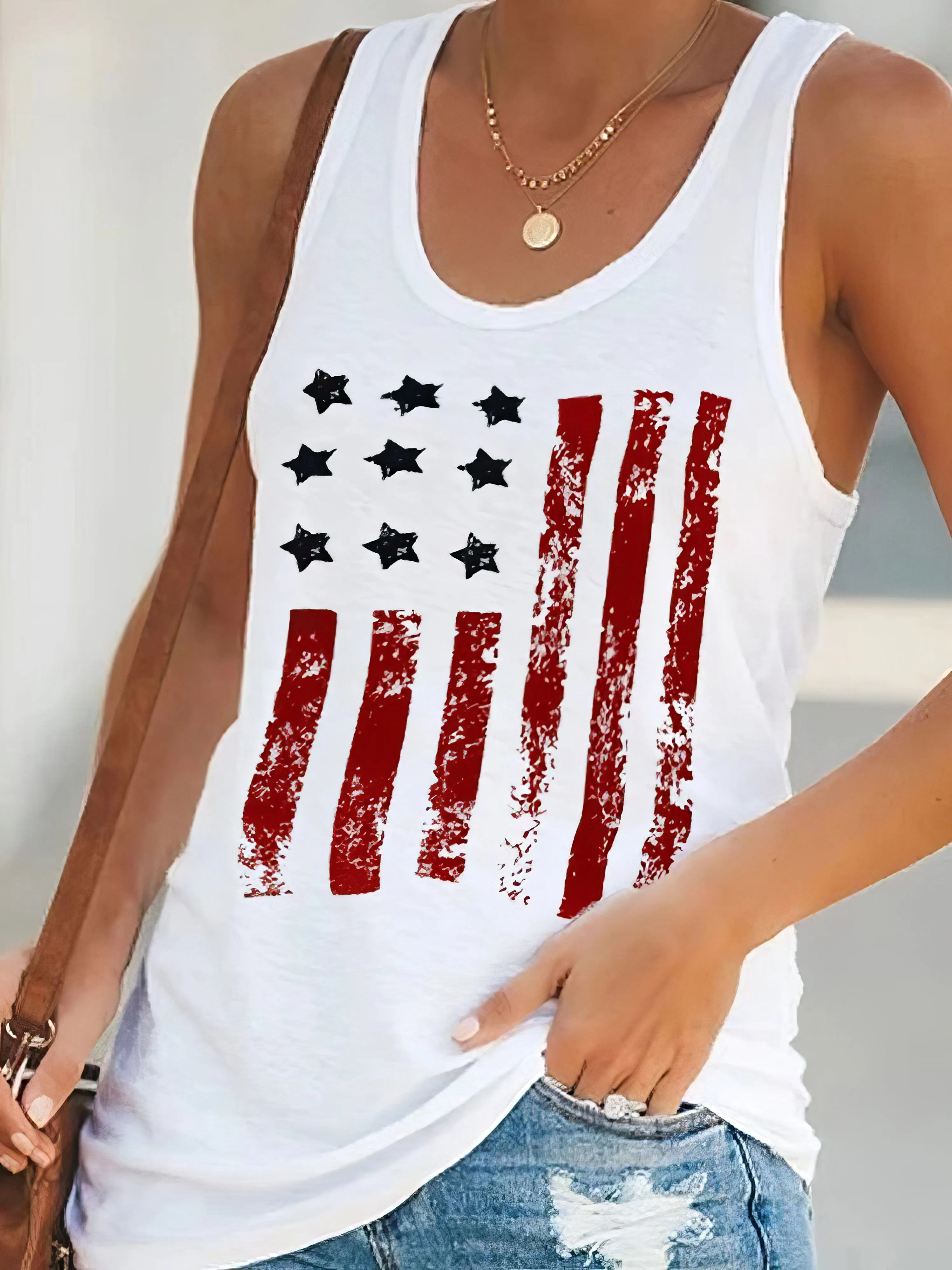 American Flag Casual Tank