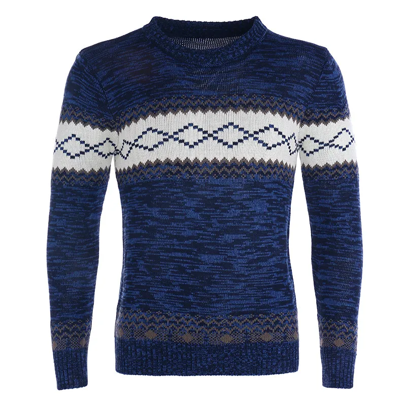 Angelo Ricci™ Diamond Knitted Warm Sweater
