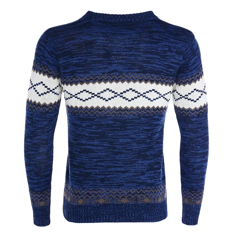 Angelo Ricci™ Diamond Knitted Warm Sweater