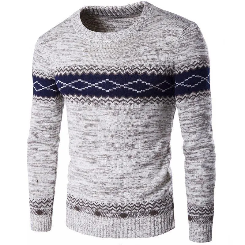 Angelo Ricci™ Diamond Knitted Warm Sweater