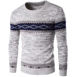 Angelo Ricci™ Diamond Knitted Warm Sweater