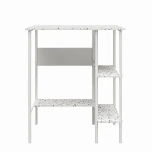 Berkeley Standing Desk with Open Shelves and Large Work Surface