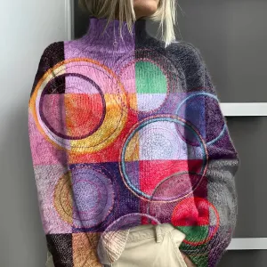 BERNADETTA™ | Trendy Colorblock Knit Sweater