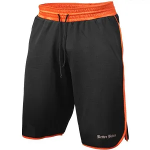 Better Bodies Mesh Gym Shorts - Black-Orange