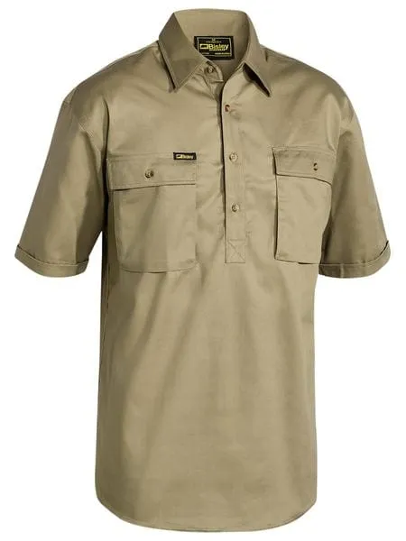 Bisley Closed Front Cotton Drill Short Sleeve Shirt