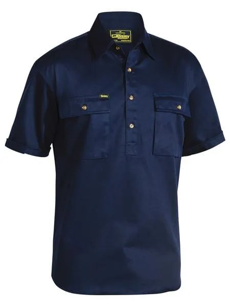 Bisley Closed Front Cotton Drill Short Sleeve Shirt