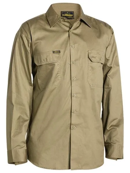 Bisley Cool Lightweight Drill Long Sleeve Shirt