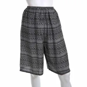 Black and White Knee Shorts