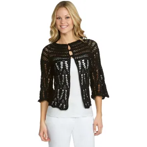 Black crochet  cardigan