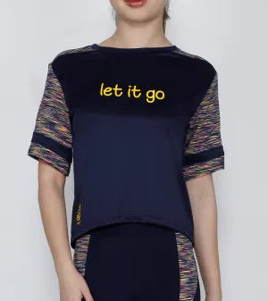 Blue Let it Go!! Crop Top