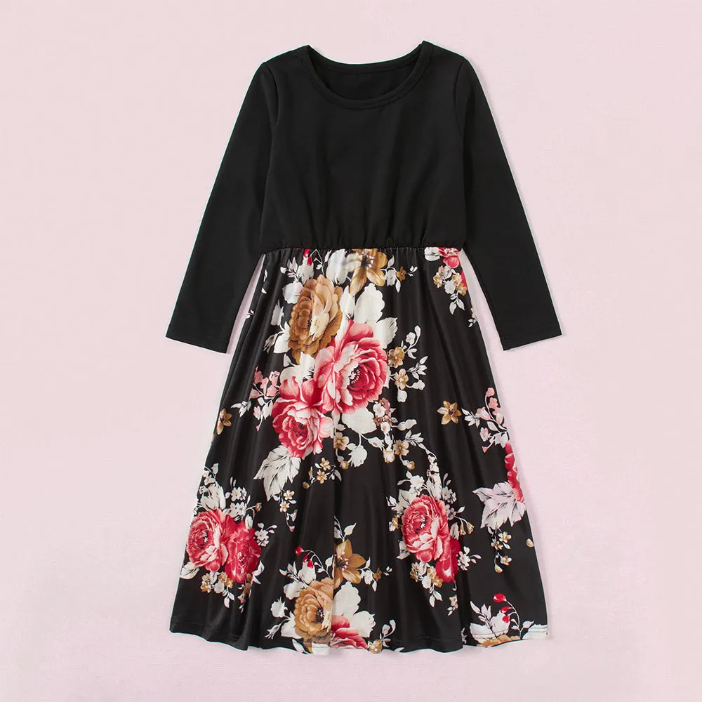 Bohemia Floral Printed Dresses for Daughter and Mom