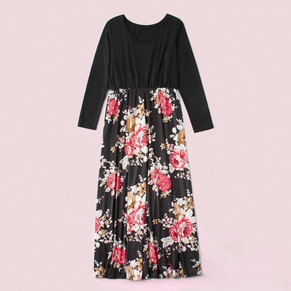 Bohemia Floral Printed Dresses for Daughter and Mom