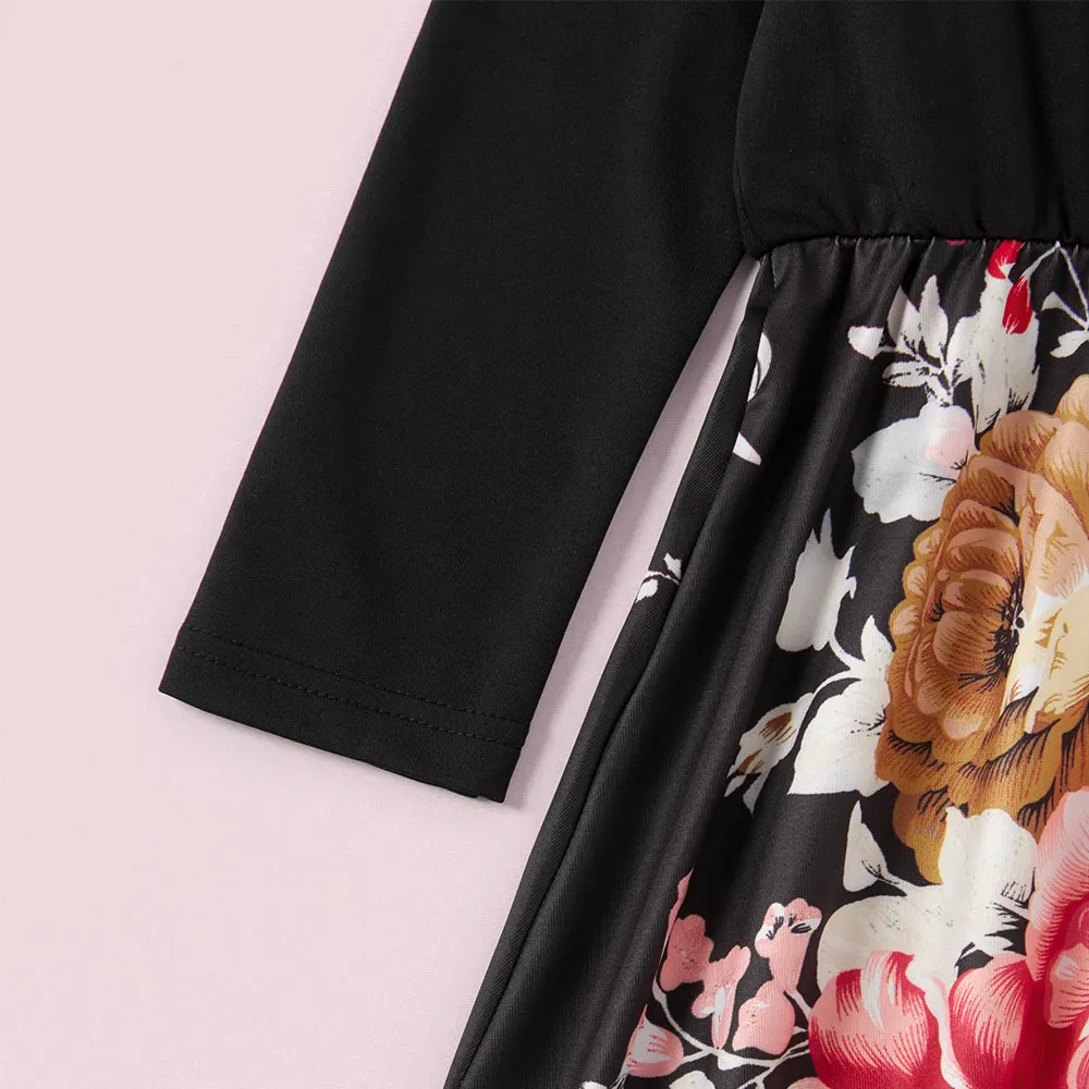 Bohemia Floral Printed Dresses for Daughter and Mom