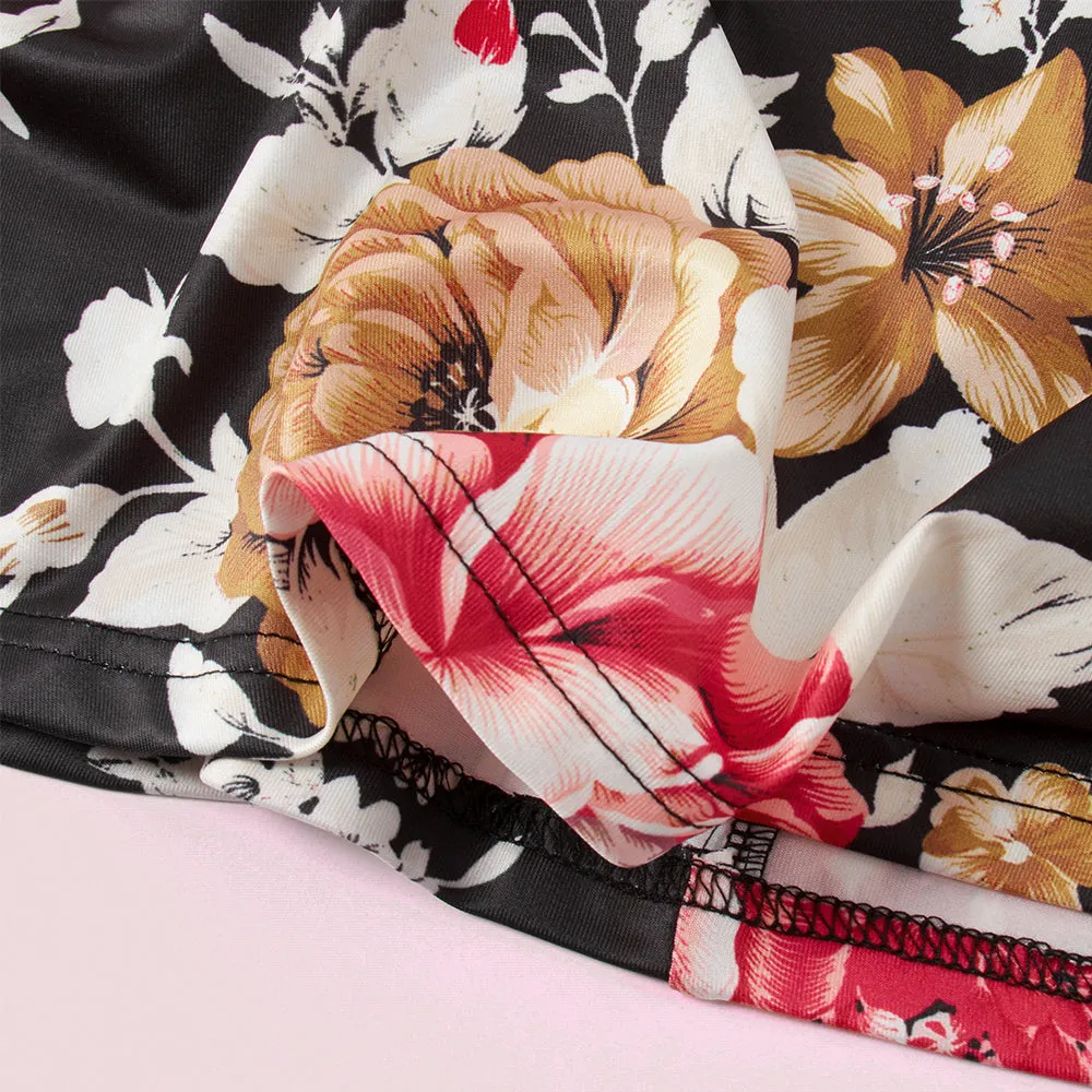 Bohemia Floral Printed Dresses for Daughter and Mom