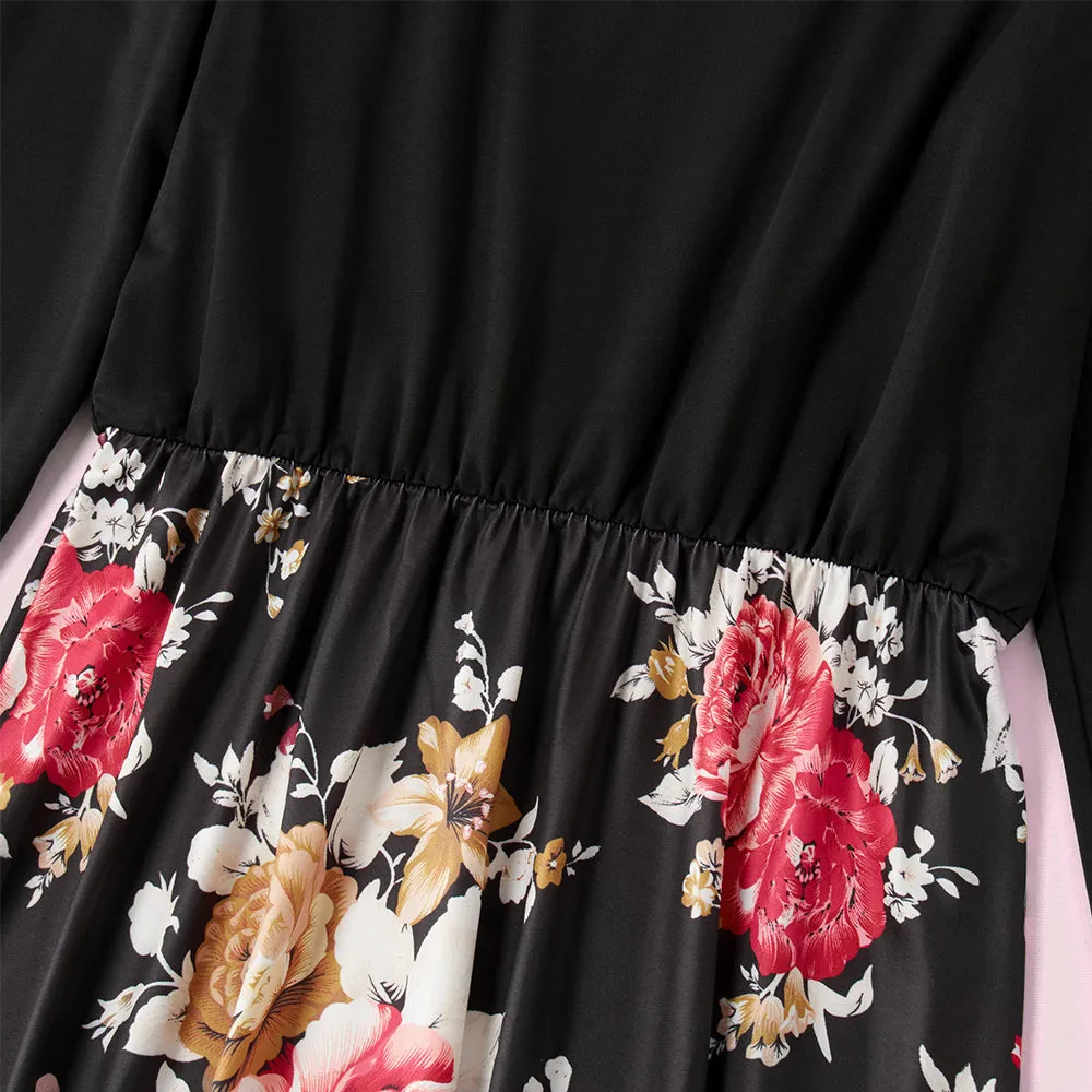 Bohemia Floral Printed Dresses for Daughter and Mom