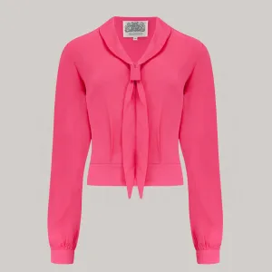 Bonnie Sailor Blouse Long Sleeve in Raspberry