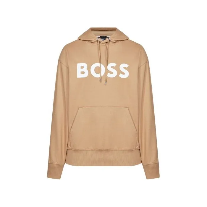 BOSS LOGO DETAILED HOODED SWEATSHIRT