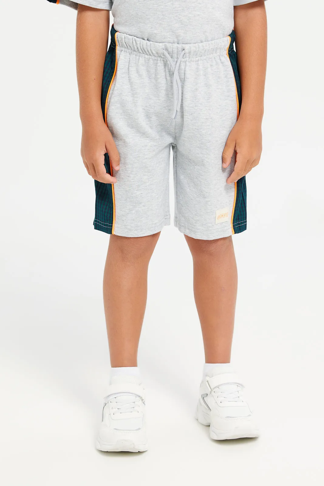 Boys Grey Embellished Casual Set (2 Piece)