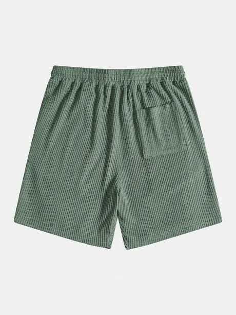 Casual Grid Pattern Beach Shorts