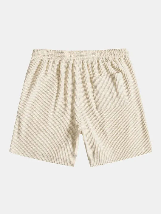 Casual Grid Pattern Beach Shorts