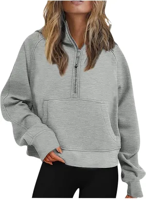 Ceboyel Women Oversized Hoodies 2023 Trendy 1/4 Zip Sweatshirt Pullover Long Sleeve Shirt Y2K Fall Fashion Outfits Clothing