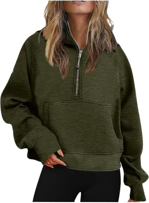 Ceboyel Women Oversized Hoodies 2023 Trendy 1/4 Zip Sweatshirt Pullover Long Sleeve Shirt Y2K Fall Fashion Outfits Clothing