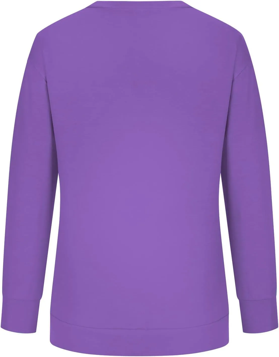Ceboyel Womens Long Sleeve Shirts 2023 Solid Color Crew Neck Sweatshirts Loose Fit Pullover Tops Trendy Casual Fall Clothes