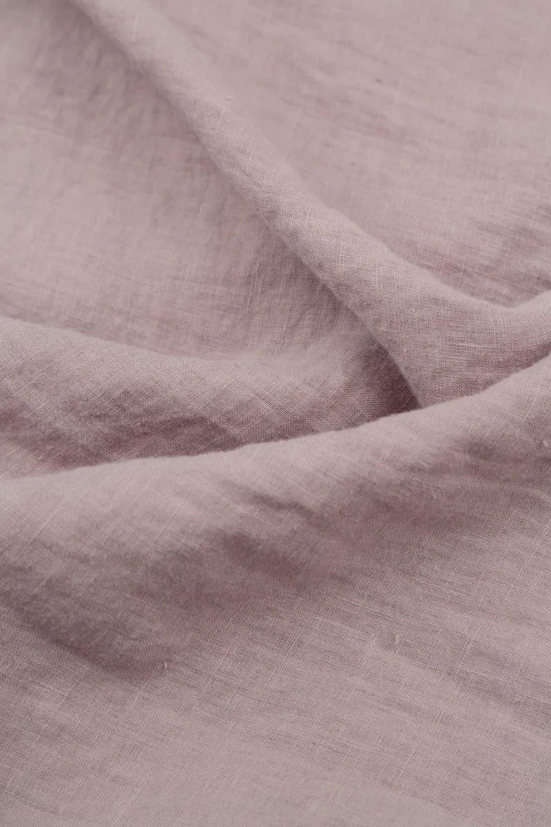 Collar Neck Greige Linen Blouse