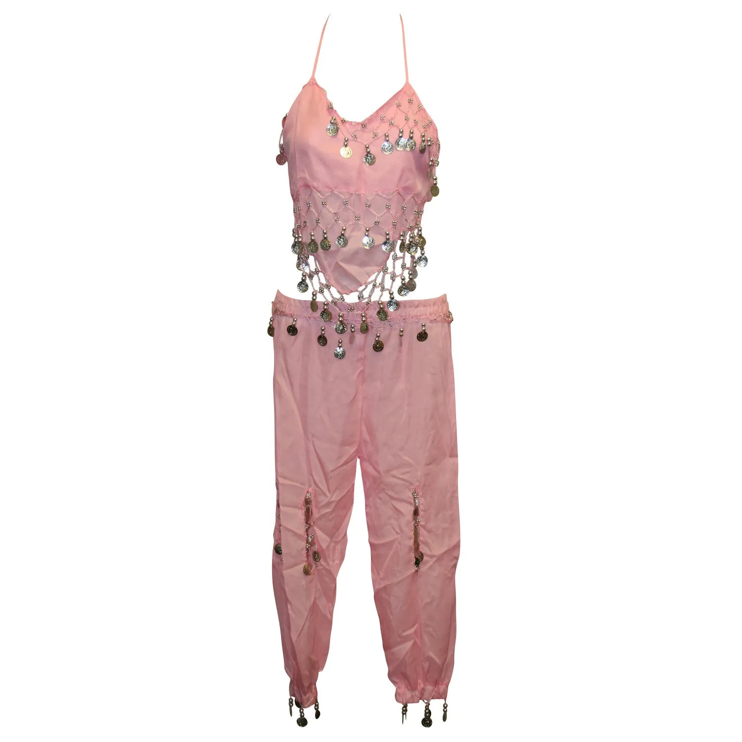 Copy of Kids Professional Belly Dance Genie Costume Set with Silver Coins
