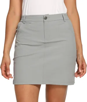 CQC Women's Outdoor UPF 50  Golf Skort Casual Active Skirts Build-in Shorts with Pockets
