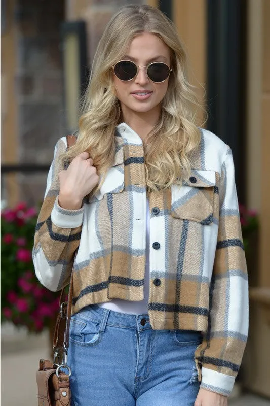 Cropped Plaid Shacket