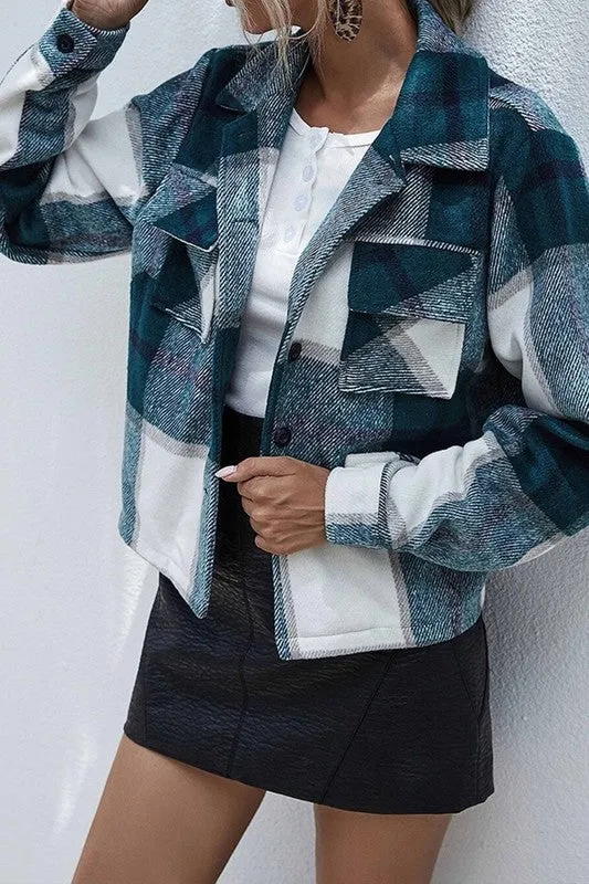 Cropped Plaid Shacket