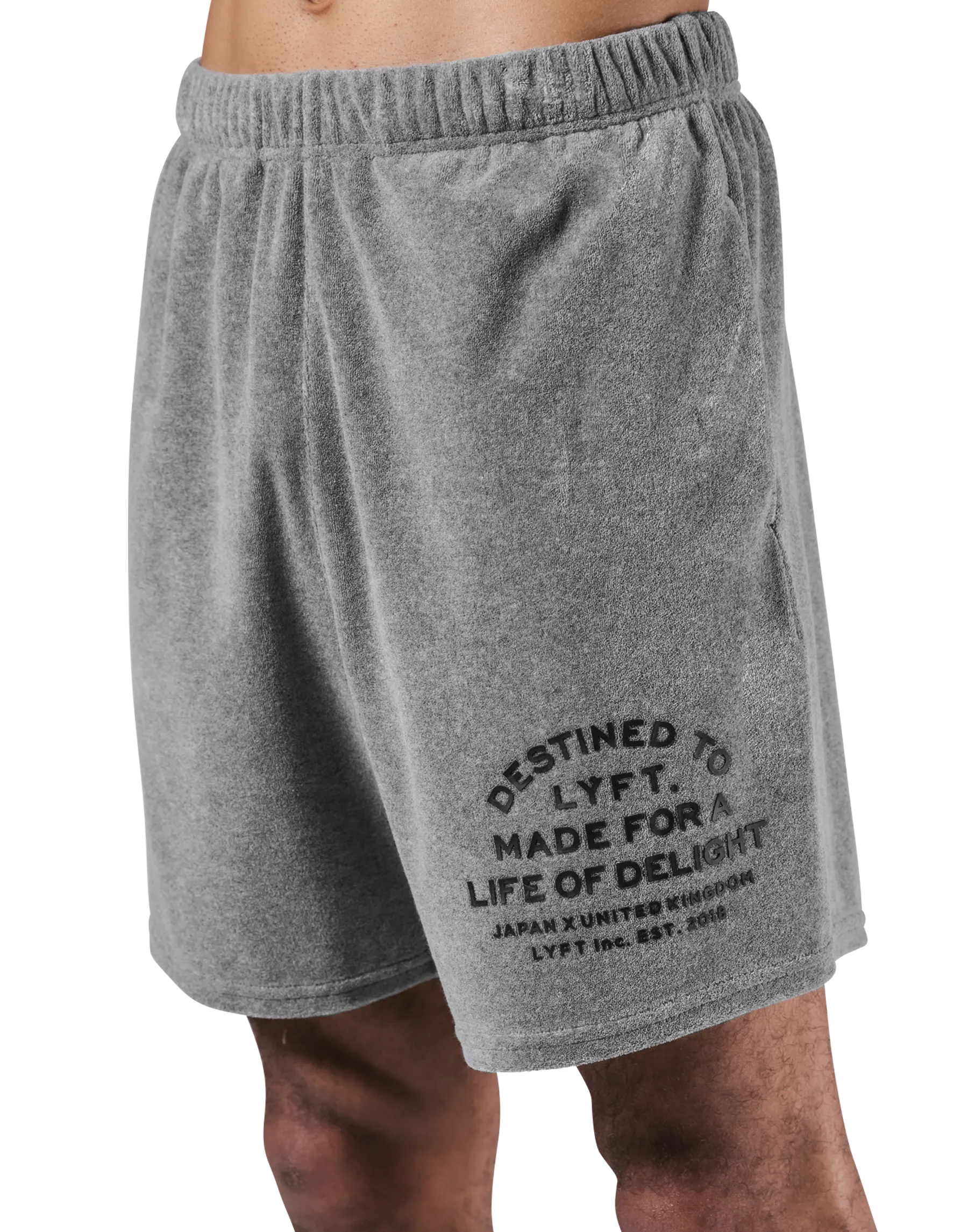 Delight Logo Pile Shorts - Grey