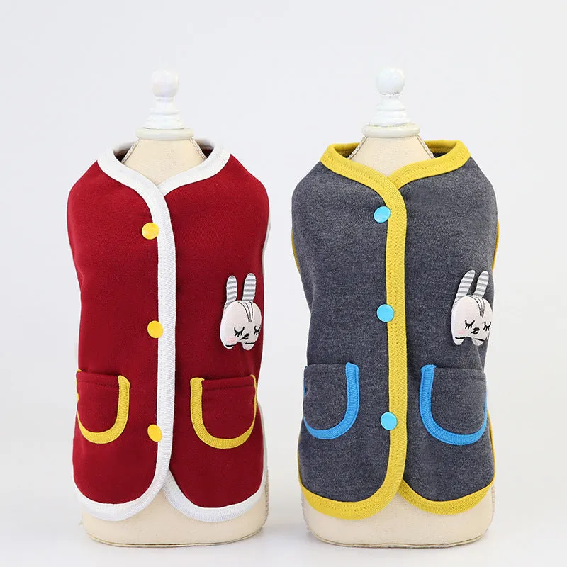 Dog Cute Rabbit Sweater with Button