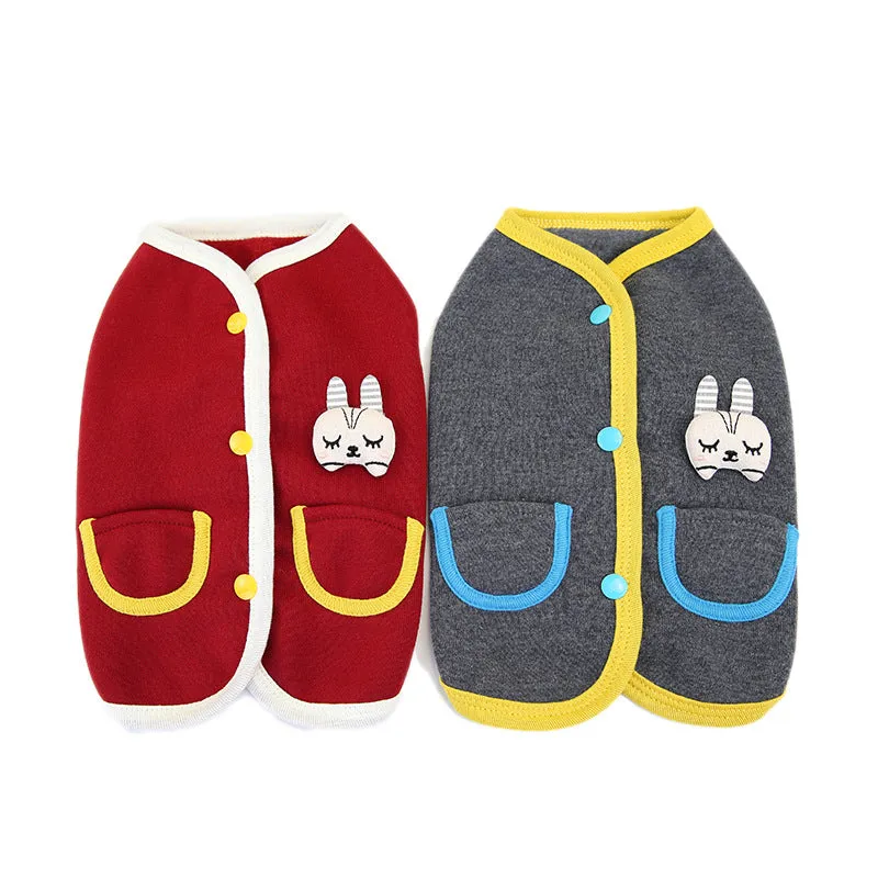 Dog Cute Rabbit Sweater with Button