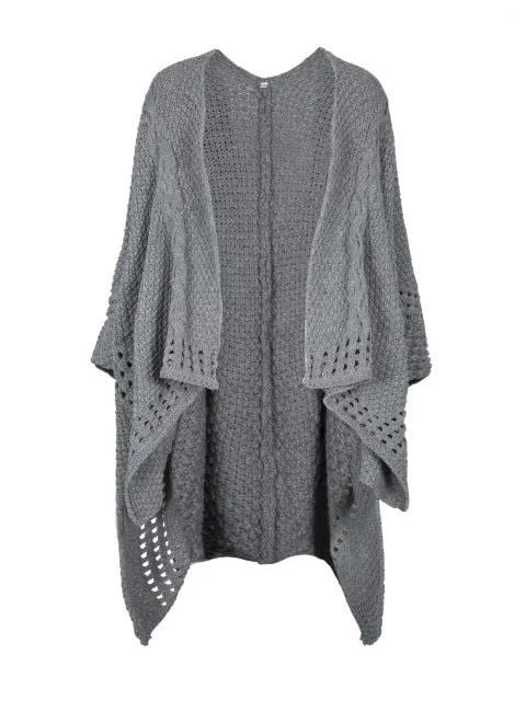 Elegant Grey Boho Sweater