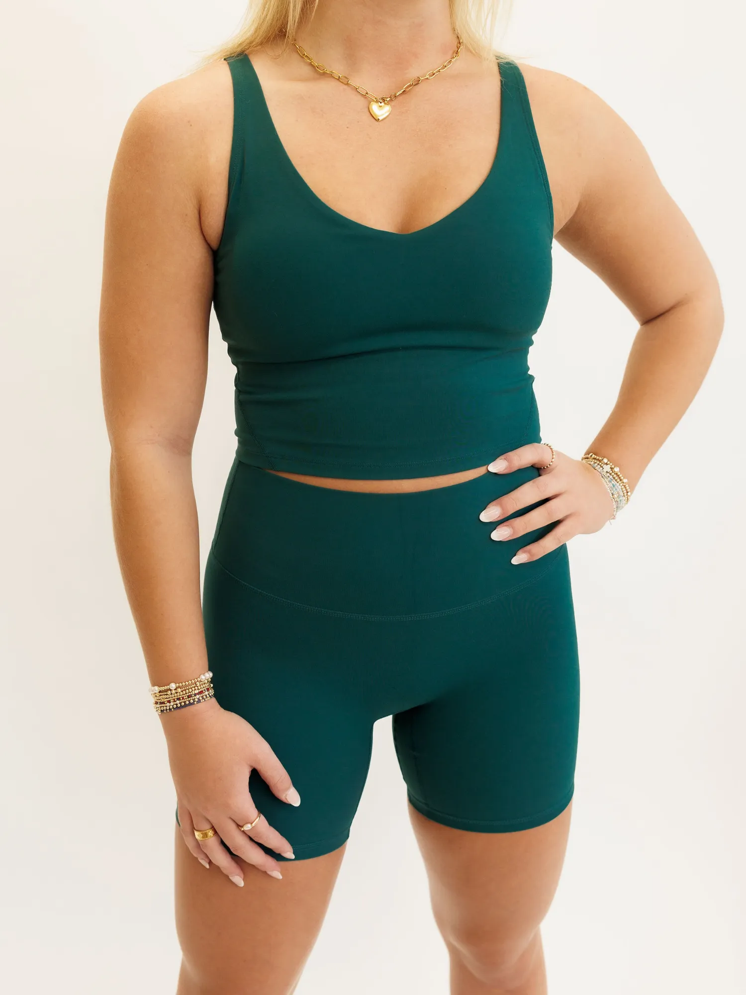 Emerald Jade "Arabelle" Longline Luxe Sports Bra
