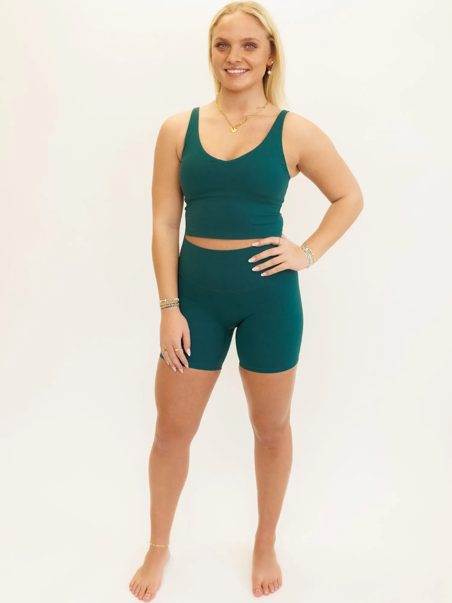 Emerald Jade "Arabelle" Longline Luxe Sports Bra