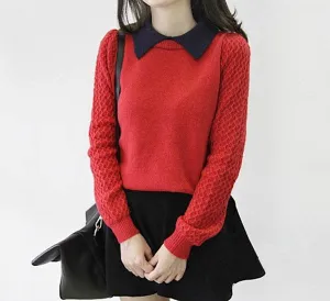 False Two Pieces Pullover Sweater