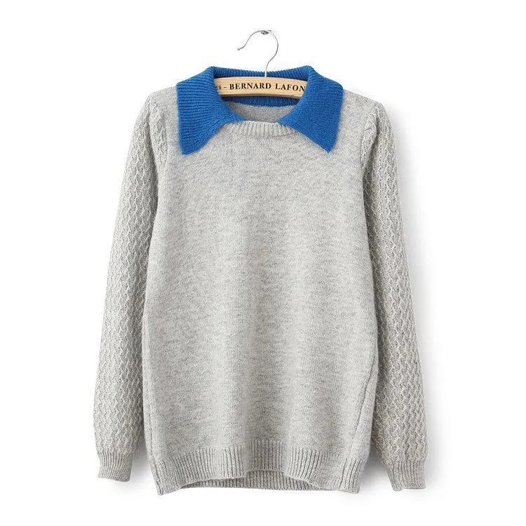 False Two Pieces Pullover Sweater