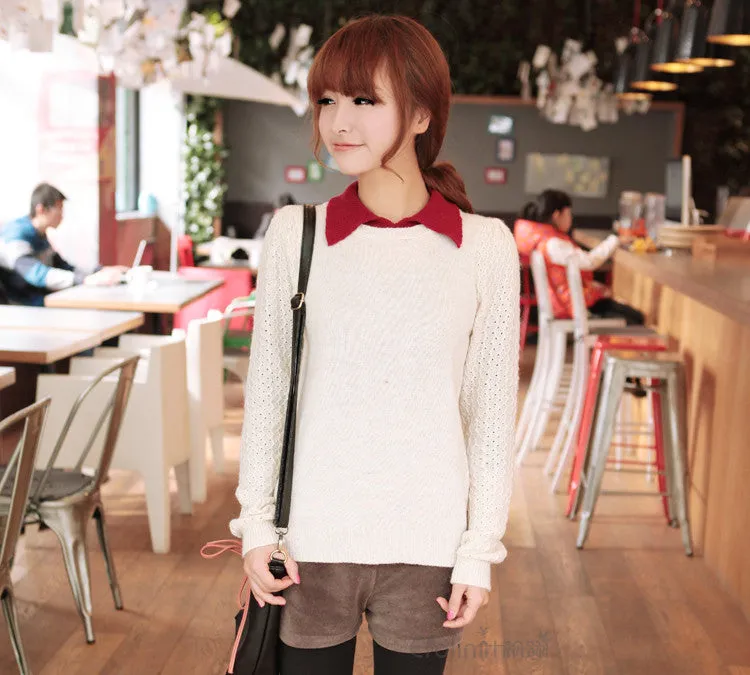 False Two Pieces Pullover Sweater